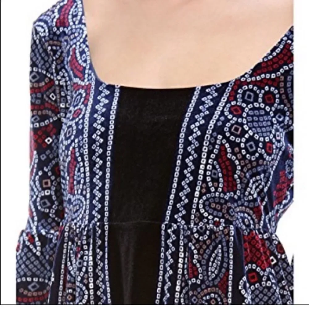 Free People Stretch velvet Oh so easy babydoll dress
